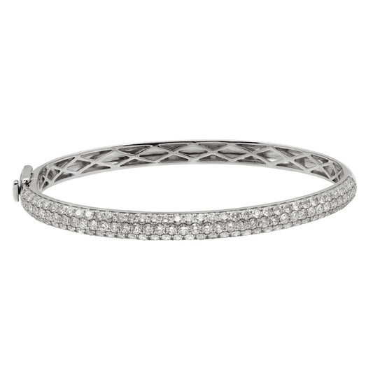 Post-1980s 14KT White Gold Diamond Bracelet front