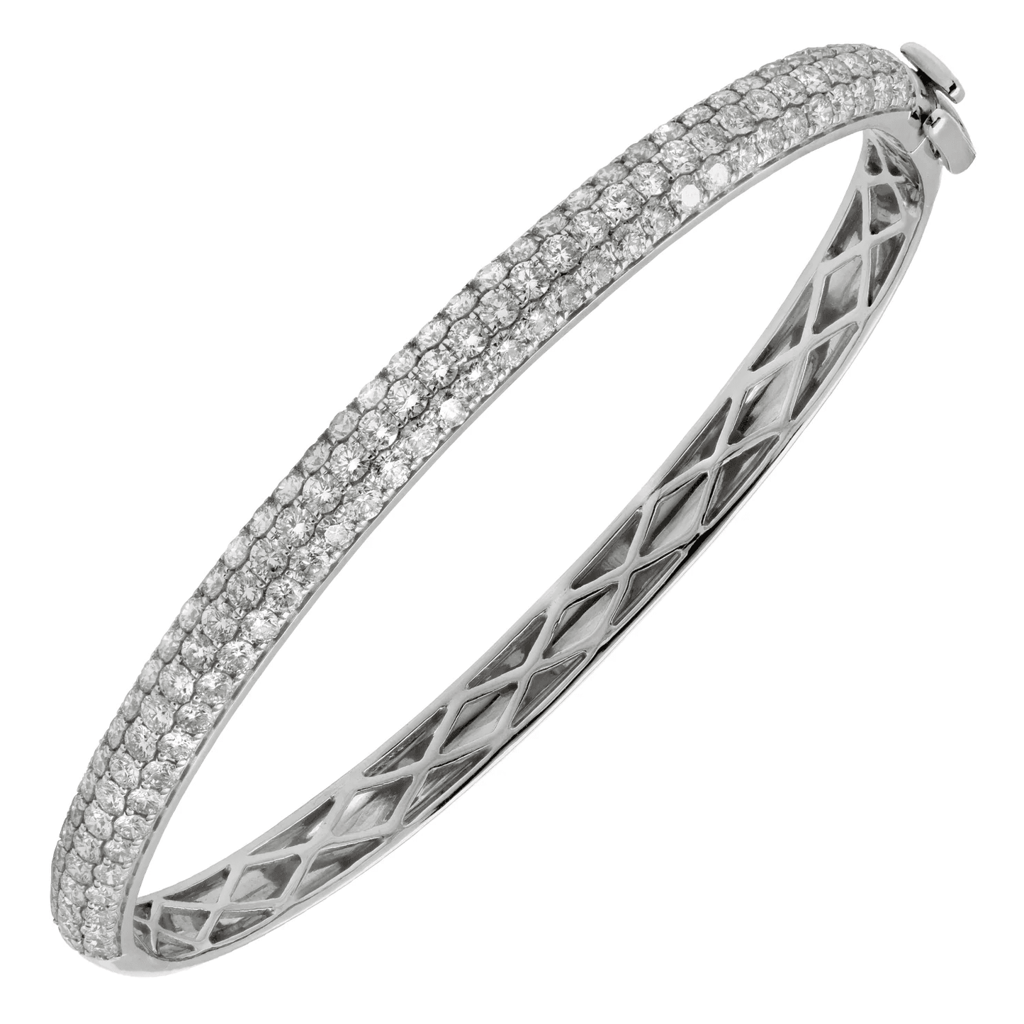 Post-1980s 14KT White Gold Diamond Bracelet front