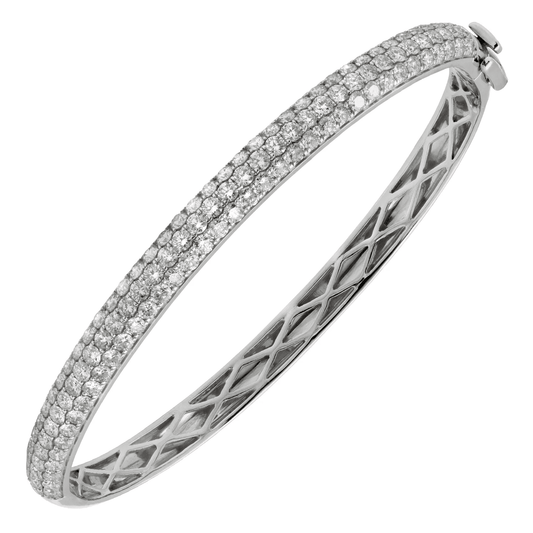 Post-1980s 14KT White Gold Diamond Bracelet front