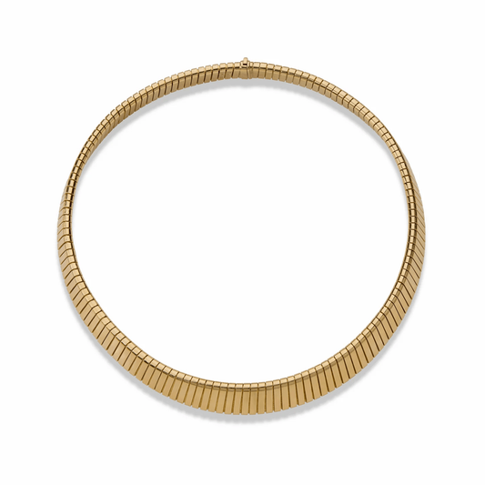 Bulgari Italy Post-1980s 18KT Yellow Gold Tubogas Bracelet front