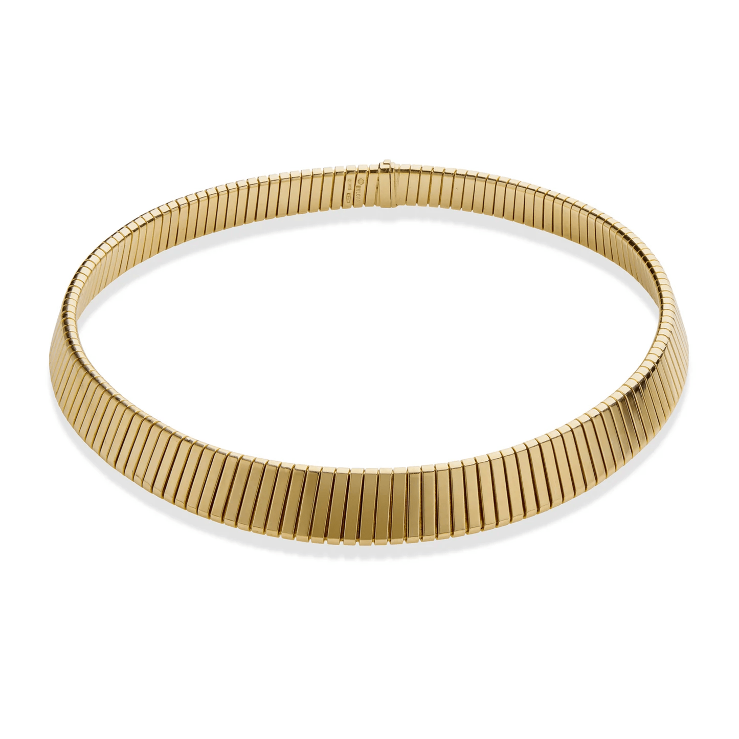 Bulgari Italy Post-1980s 18KT Yellow Gold Tubogas Bracelet front