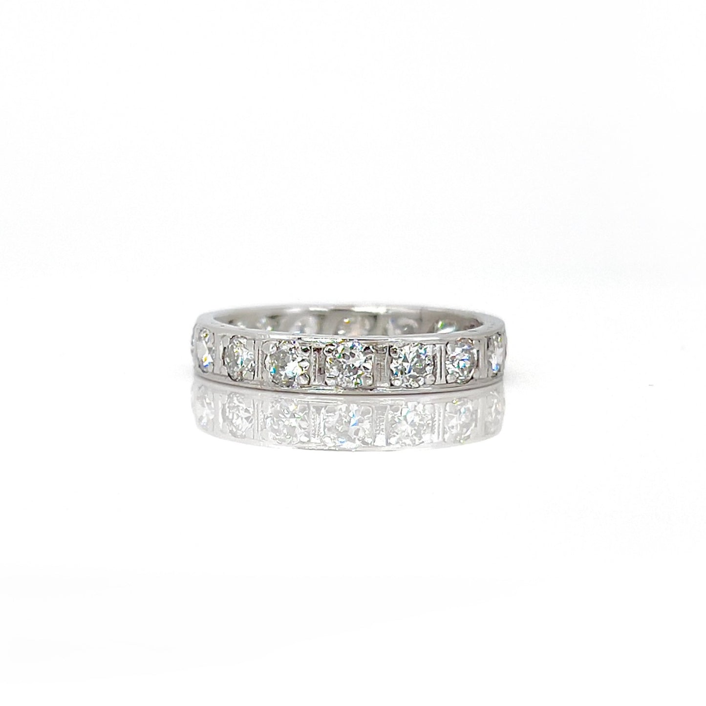 Art Deco Platinum Diamond Ring front