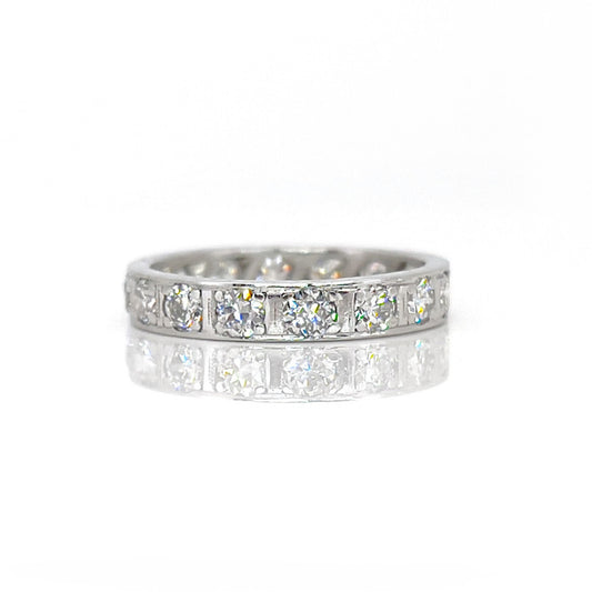 Art Deco Platinum Diamond Ring front