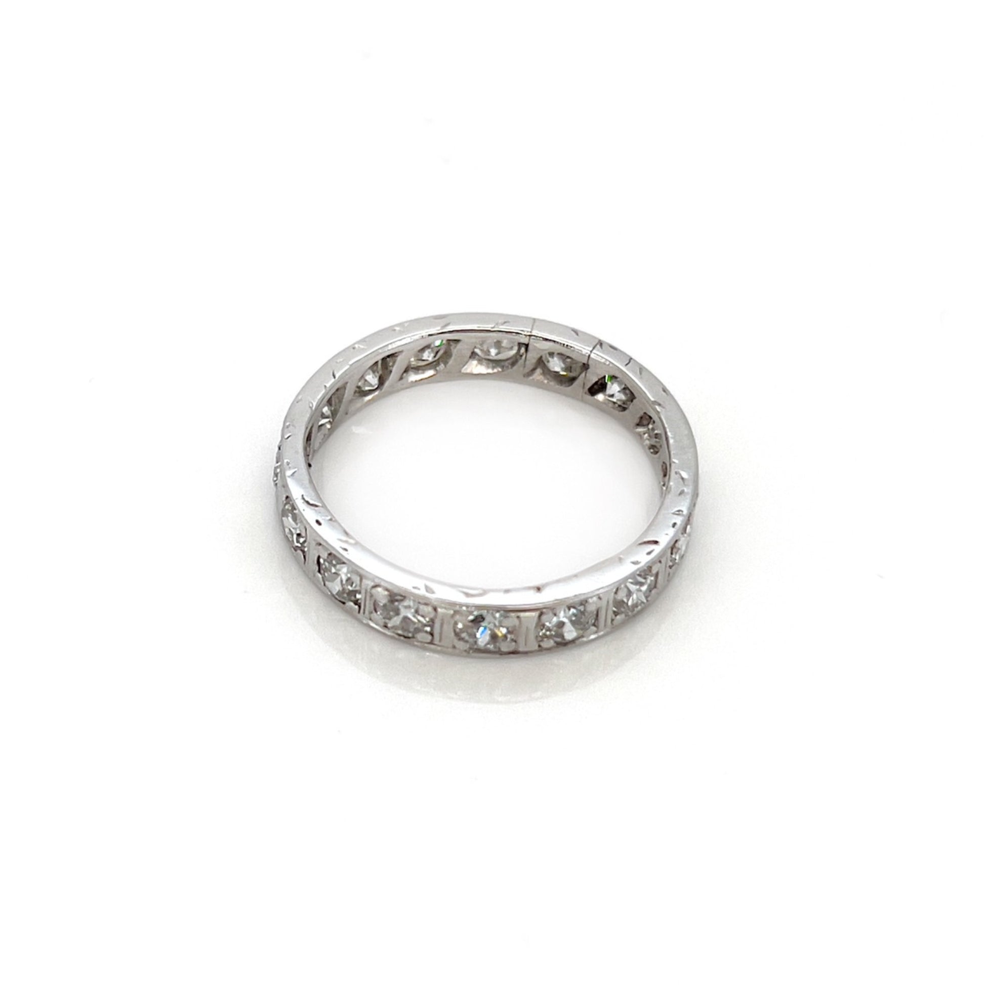Art Deco Platinum Diamond Ring top