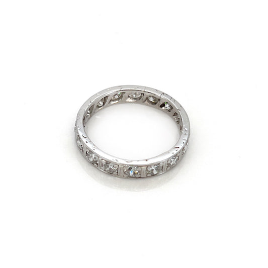 Art Deco Platinum Diamond Ring top
