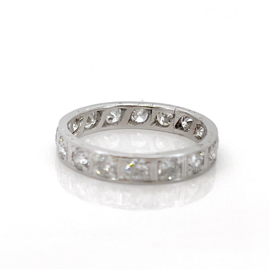 Art Deco Platinum Diamond Ring side