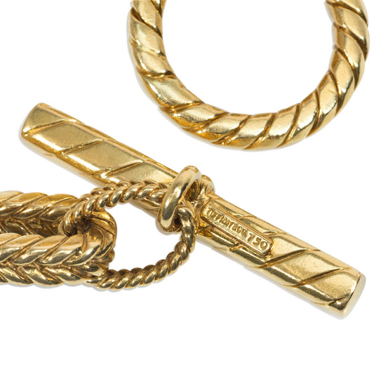 Tiffany & Co. 1970s 18KT Yellow Gold Bracelet signature