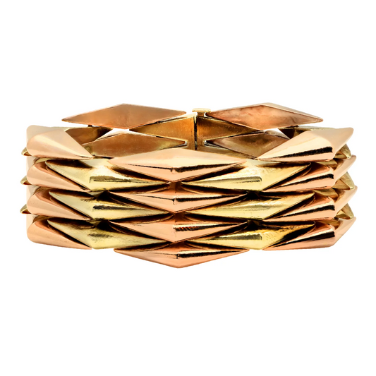 Retro 14KT Rose & Yellow Gold Bracelet front