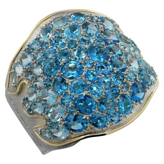 Post-1980s Silver Topaz Bracelet front