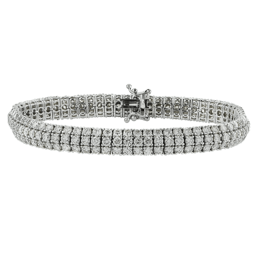 Post-1980s 18KT White Gold Diamond Bracelet front