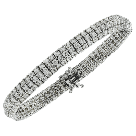 Post-1980s 18KT White Gold Diamond Bracelet front