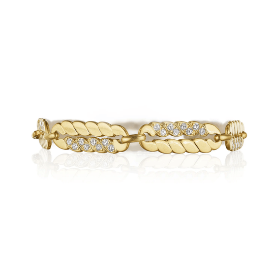 Gérard France 1970s 18KT Yellow Gold Diamond Set front