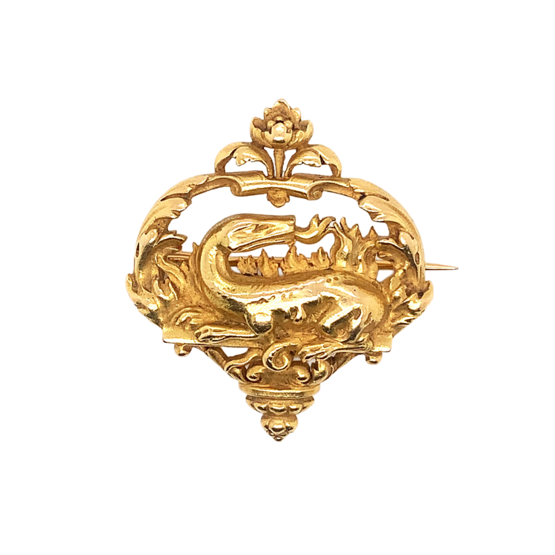 Boucheron French Antique 18KT Yellow Gold Brooch front