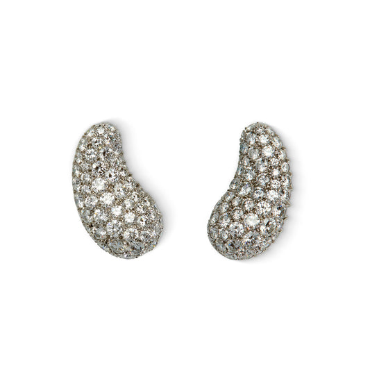 Tiffany & Co. 1970s Platinum Diamond Earrings front