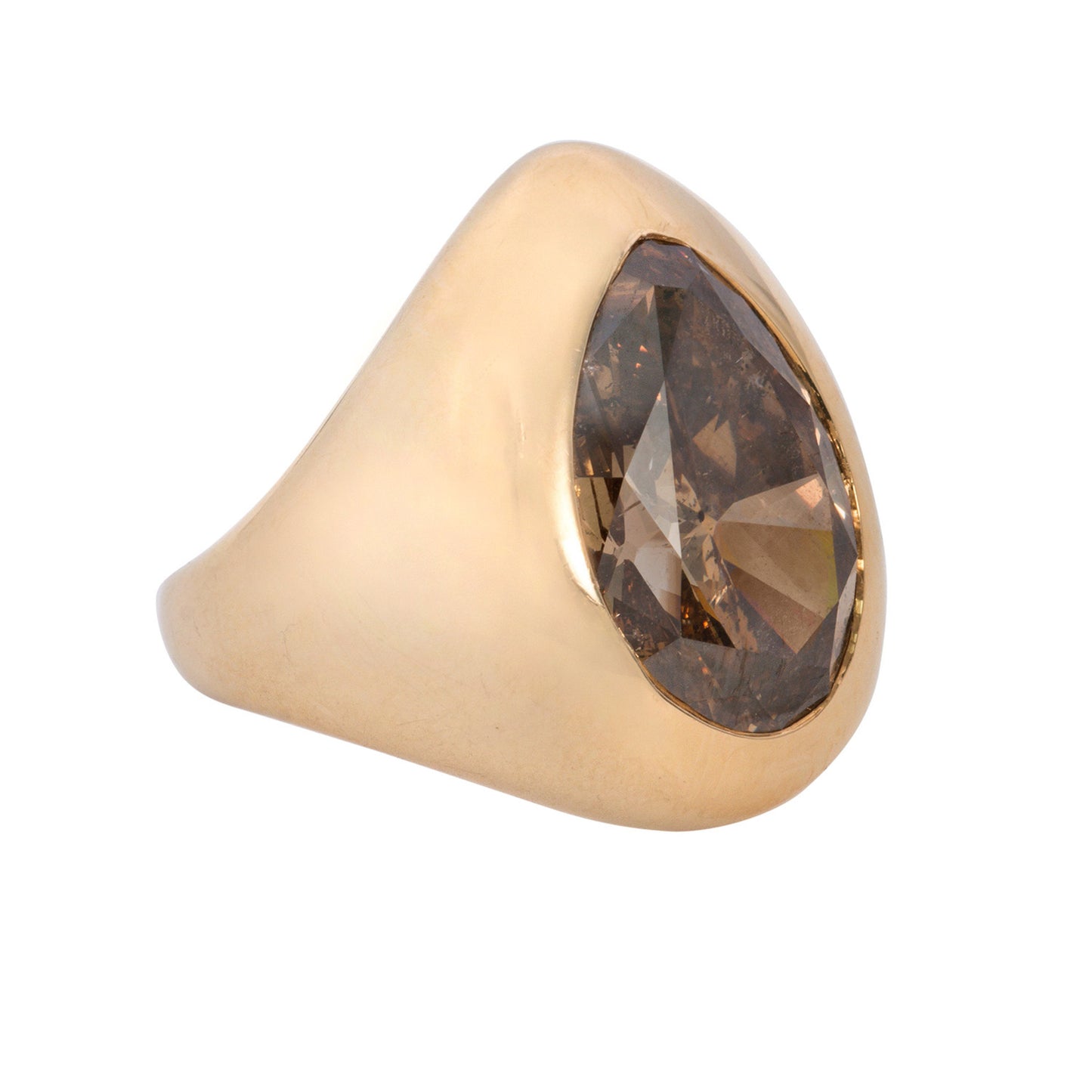 Contemporary 18KT Rose Gold Diamond Ring side