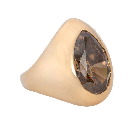 Contemporary 18KT Rose Gold Diamond Ring side