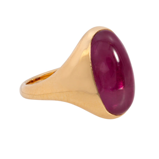 Contemporary 18KT Rose Gold Ruby Ring side