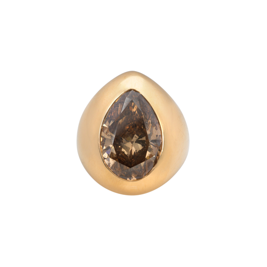 Contemporary 18KT Rose Gold Diamond Ring front