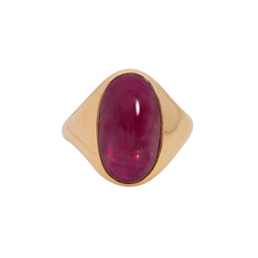 Contemporary 18KT Rose Gold Ruby Ring front