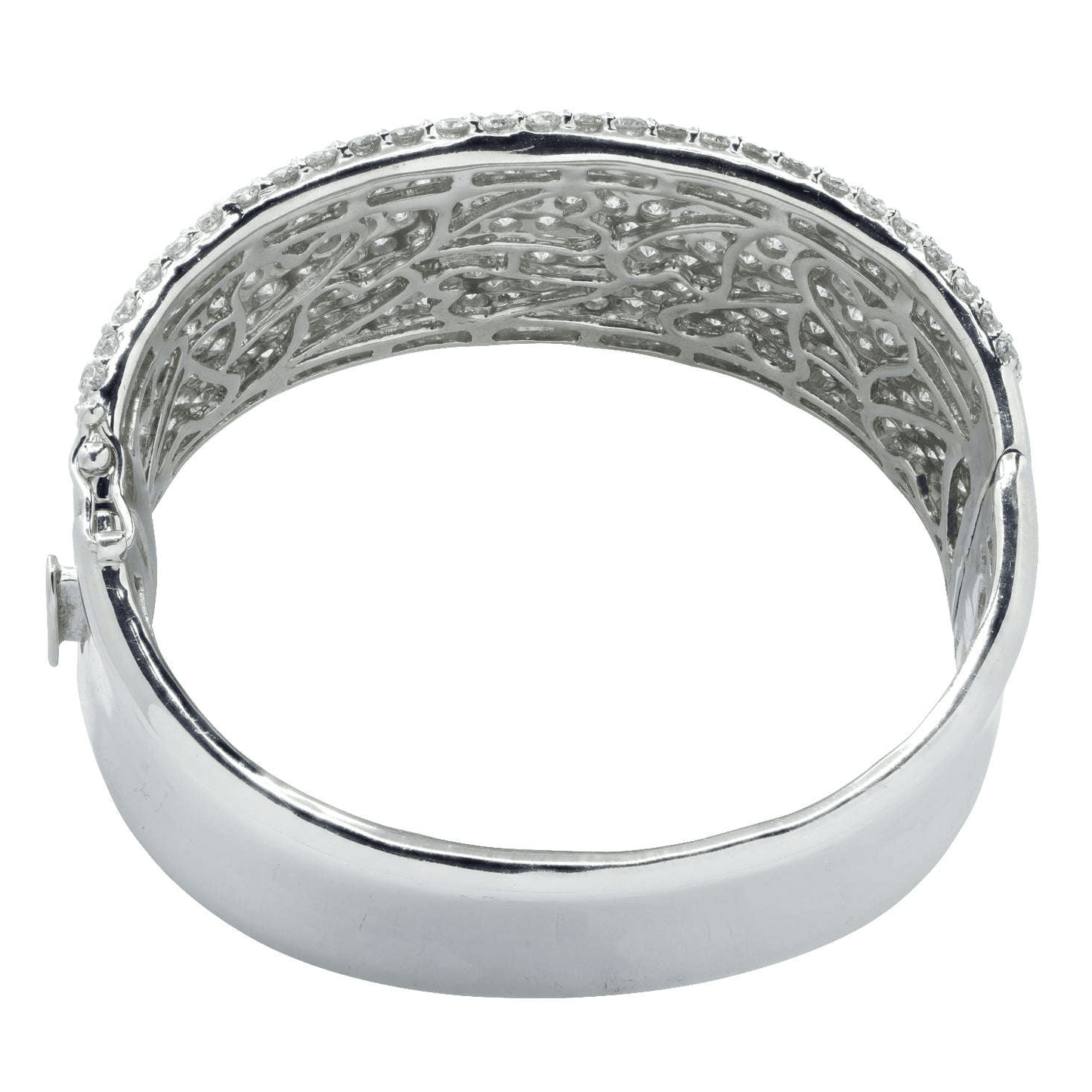 Contemporary 18KT White Gold Diamond Bracelet profile