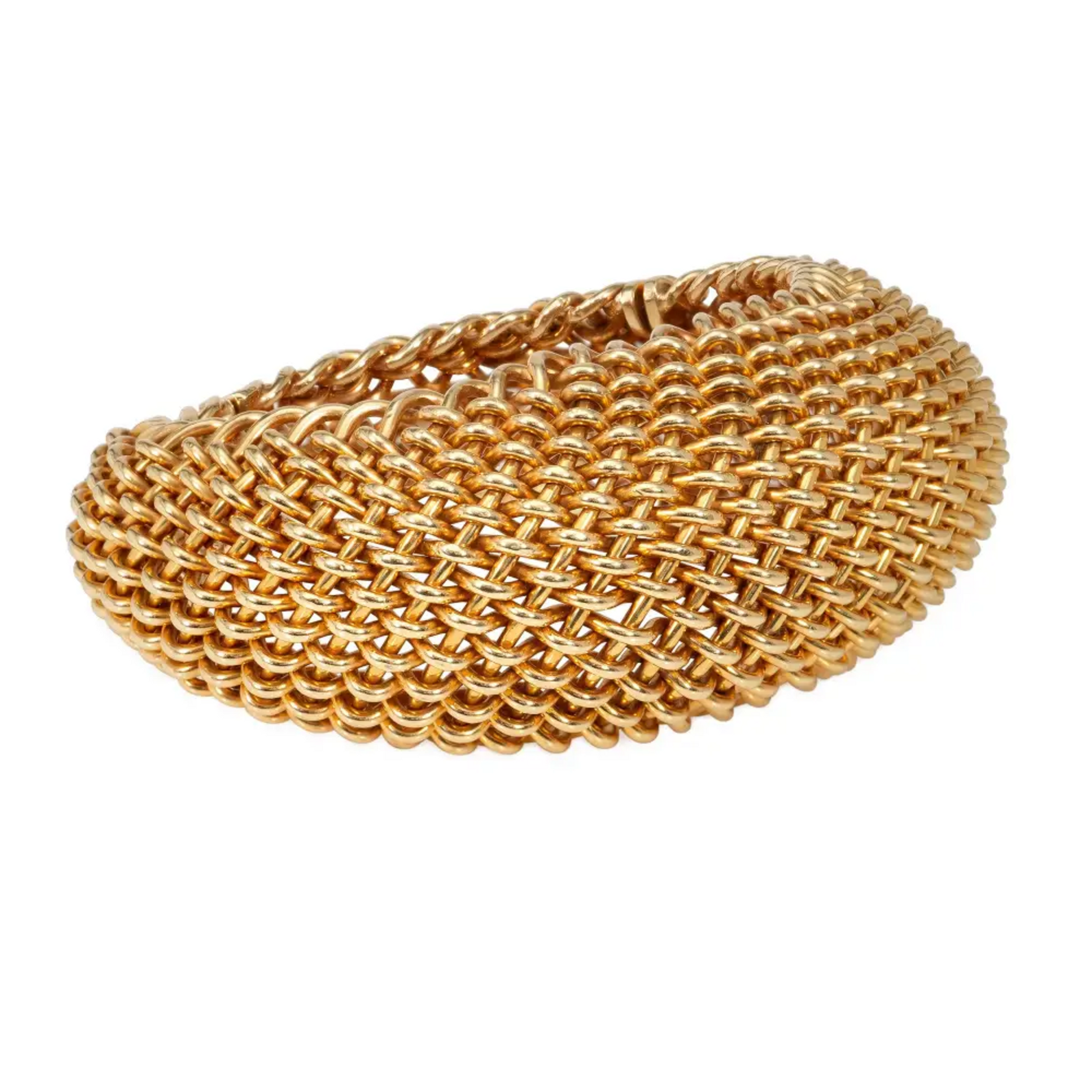 Seaman Schepps 1950s 18KT Yellow Gold Bracelet side