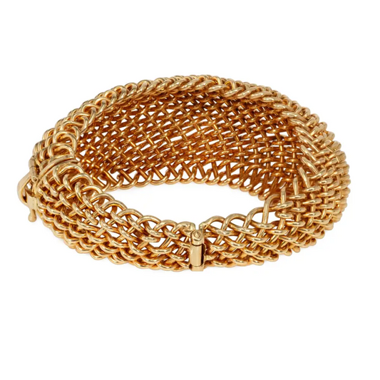Seaman Schepps 1950s 18KT Yellow Gold Bracelet back