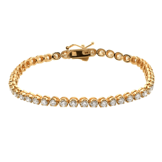 Contemporary 18KT Yellow Gold Diamond Bracelet front