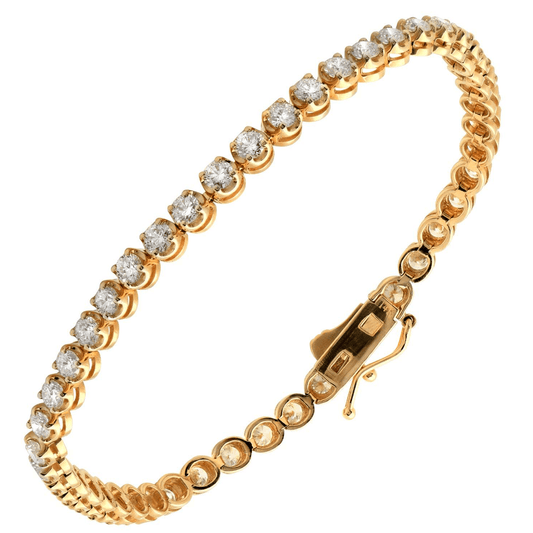 Contemporary 18KT Yellow Gold Diamond Bracelet front