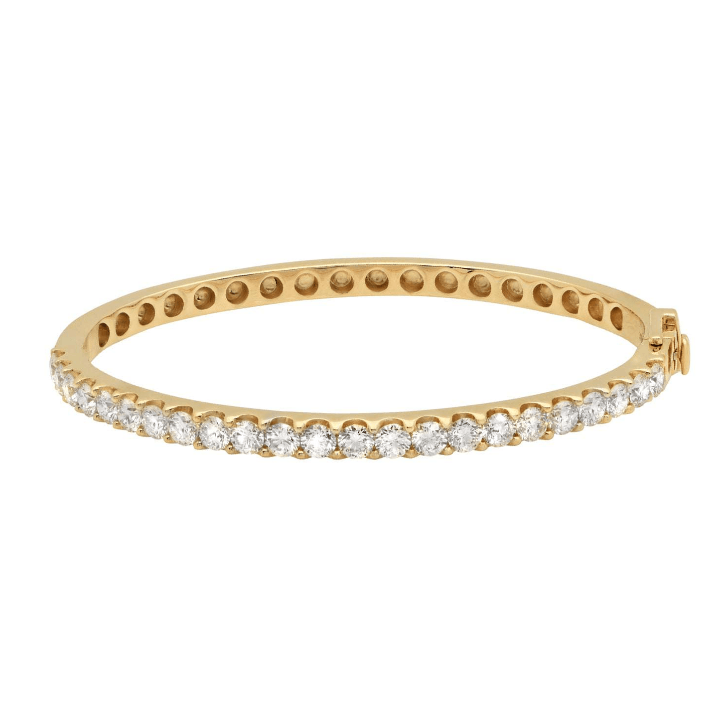 Post-1980s 14KT Yellow Gold Diamond Bracelet front