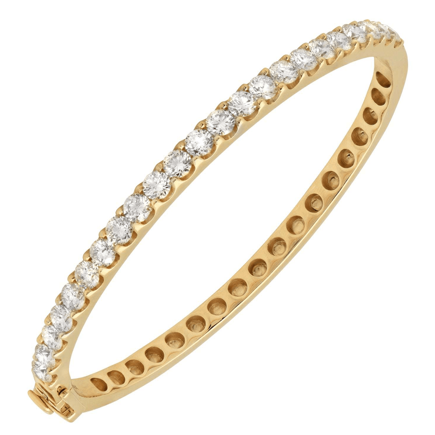 Post-1980s 14KT Yellow Gold Diamond Bracelet front