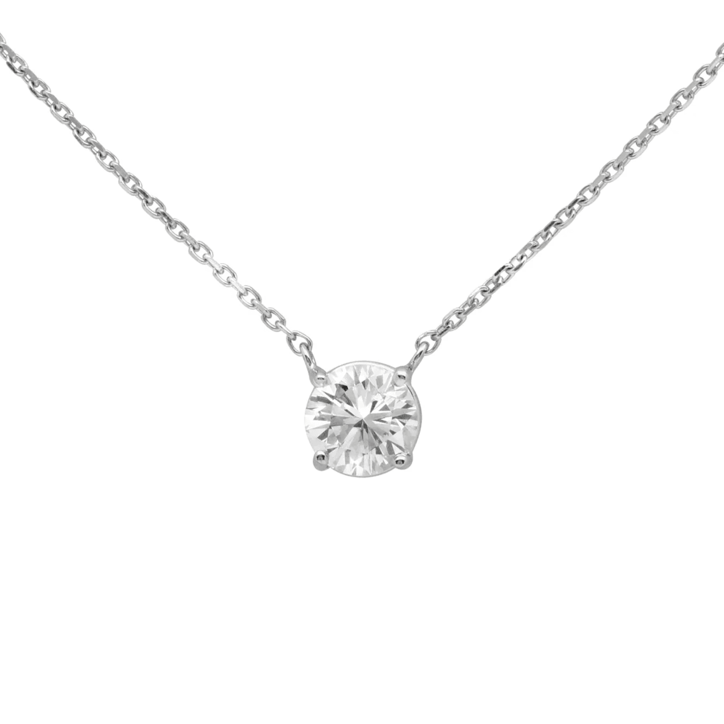 Post-1980s 18KT White Gold Diamond Necklace front