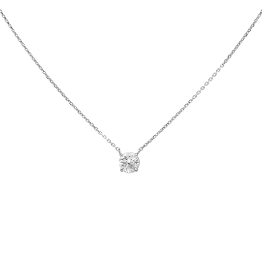 Post-1980s 18KT White Gold Diamond Necklace front