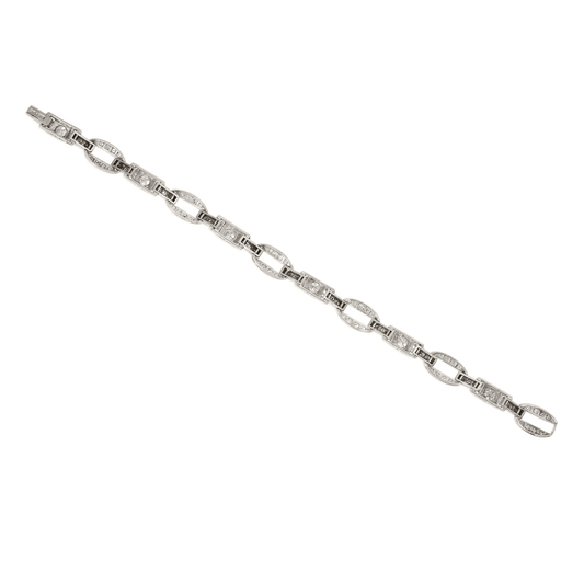 Art Deco Platinum Diamond Bracelet back