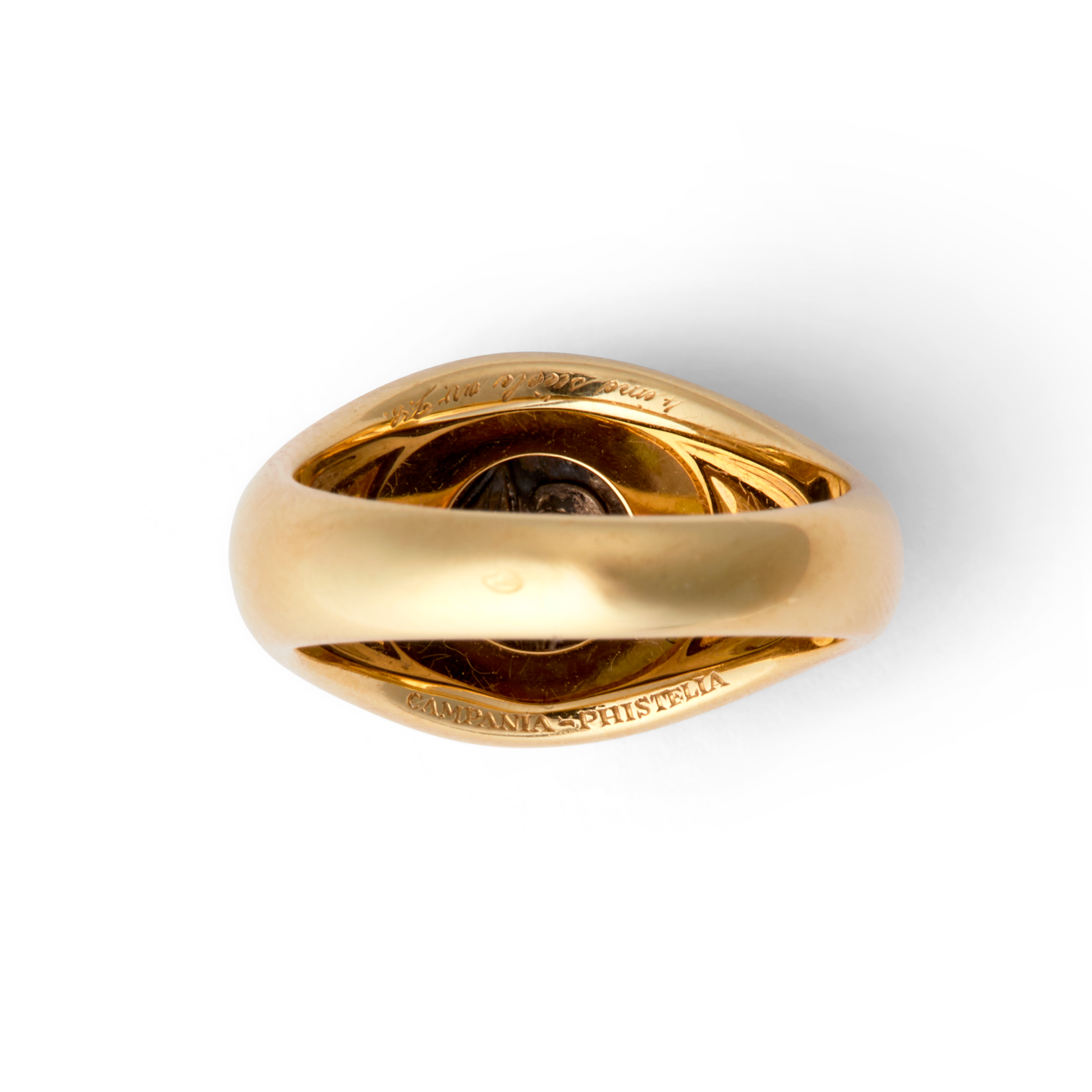 Bulgari 1980s 18KT Yellow Gold Monete Ring back