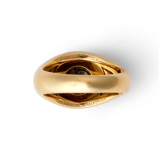 Bulgari 1980s 18KT Yellow Gold Monete Ring back