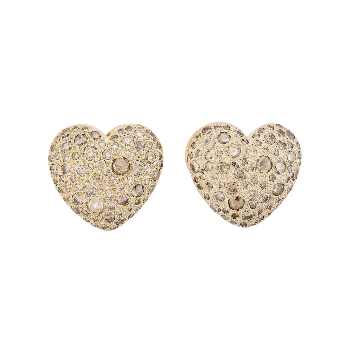 Pomellato 1980s 18KT Yellow Gold Diamond Earrings front