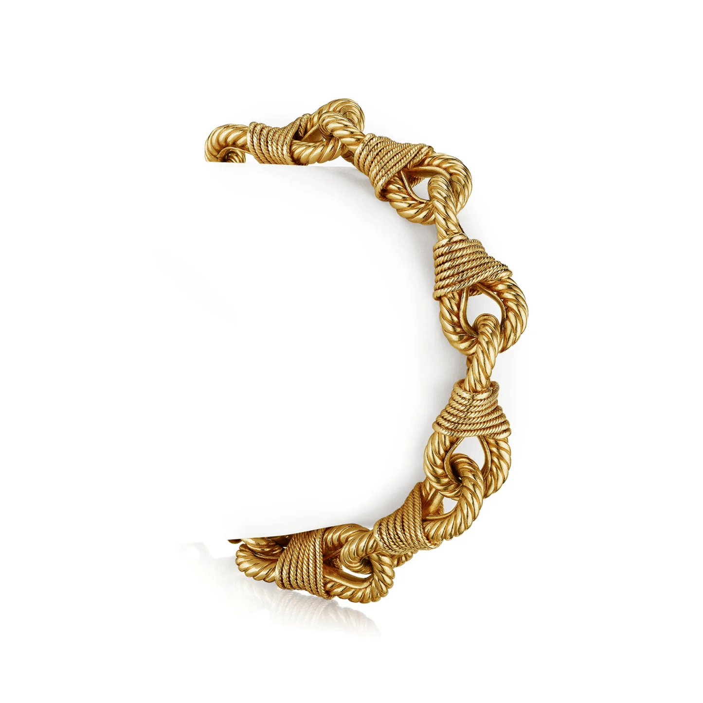French 1970s 18KT Yellow Gold Bracelet front