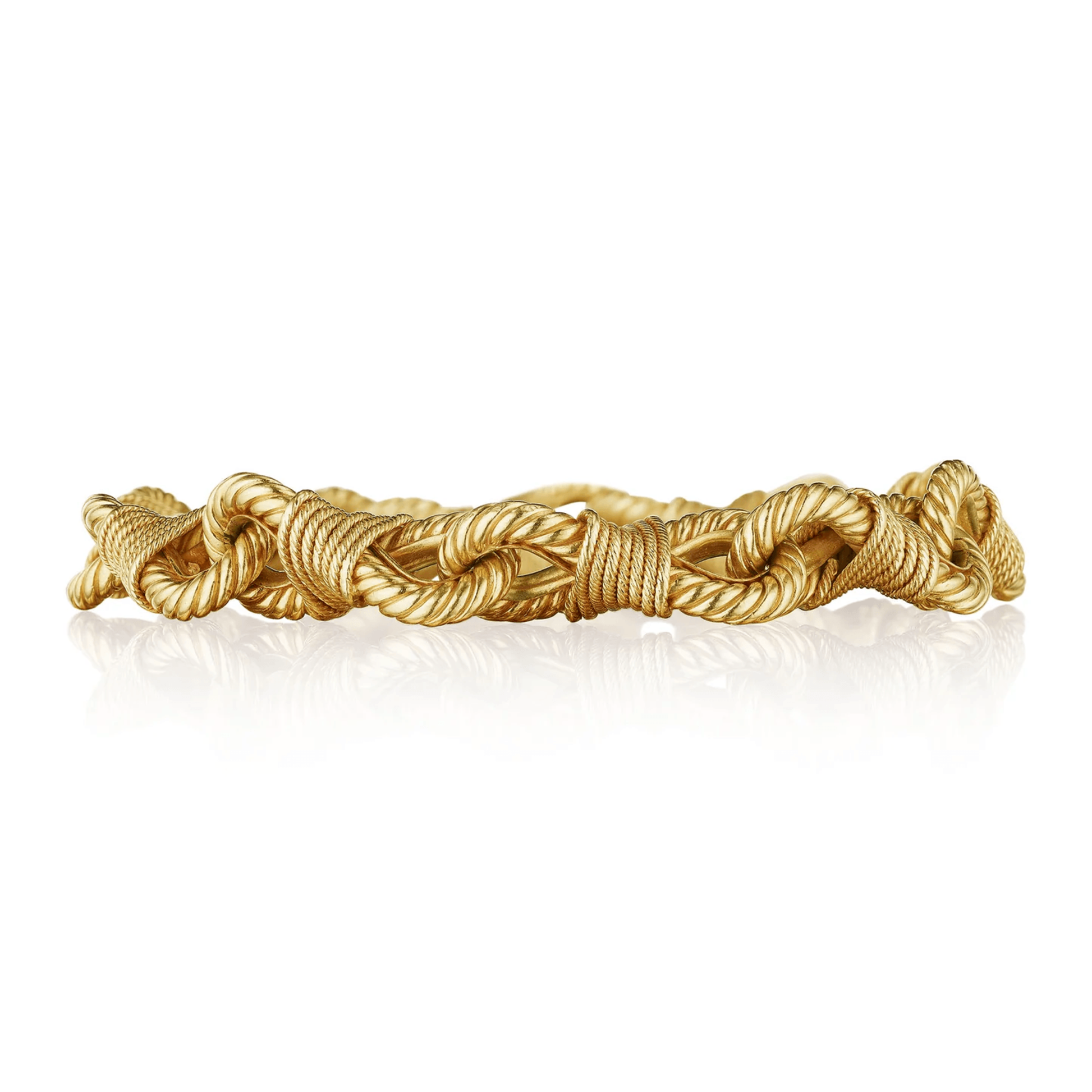 French 1970s 18KT Yellow Gold Bracelet front