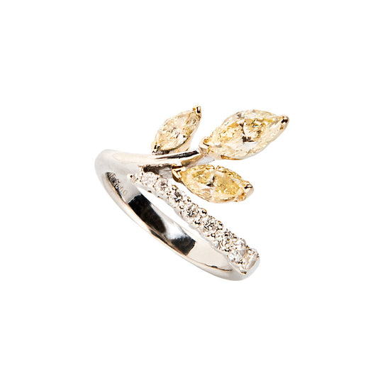 Post-1980s 18KT White Gold Diamond Ring front