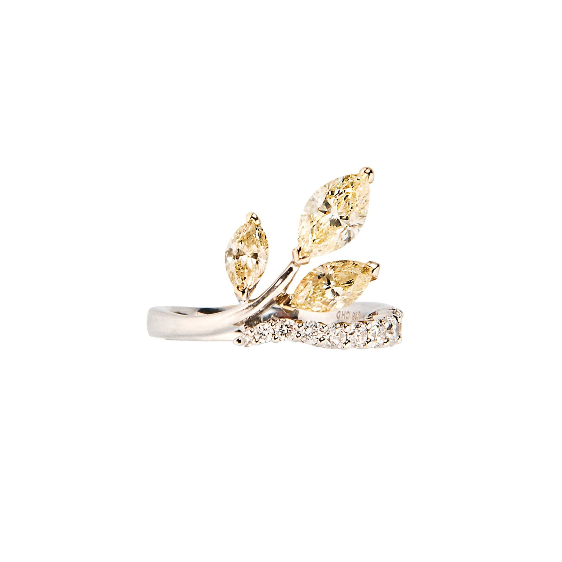 Post-1980s 18KT White Gold Diamond Ring front