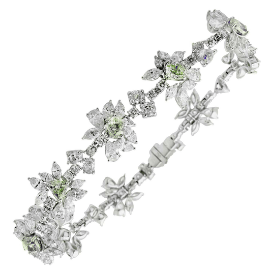 Contemporary 18KT White Gold Diamond Bracelet front