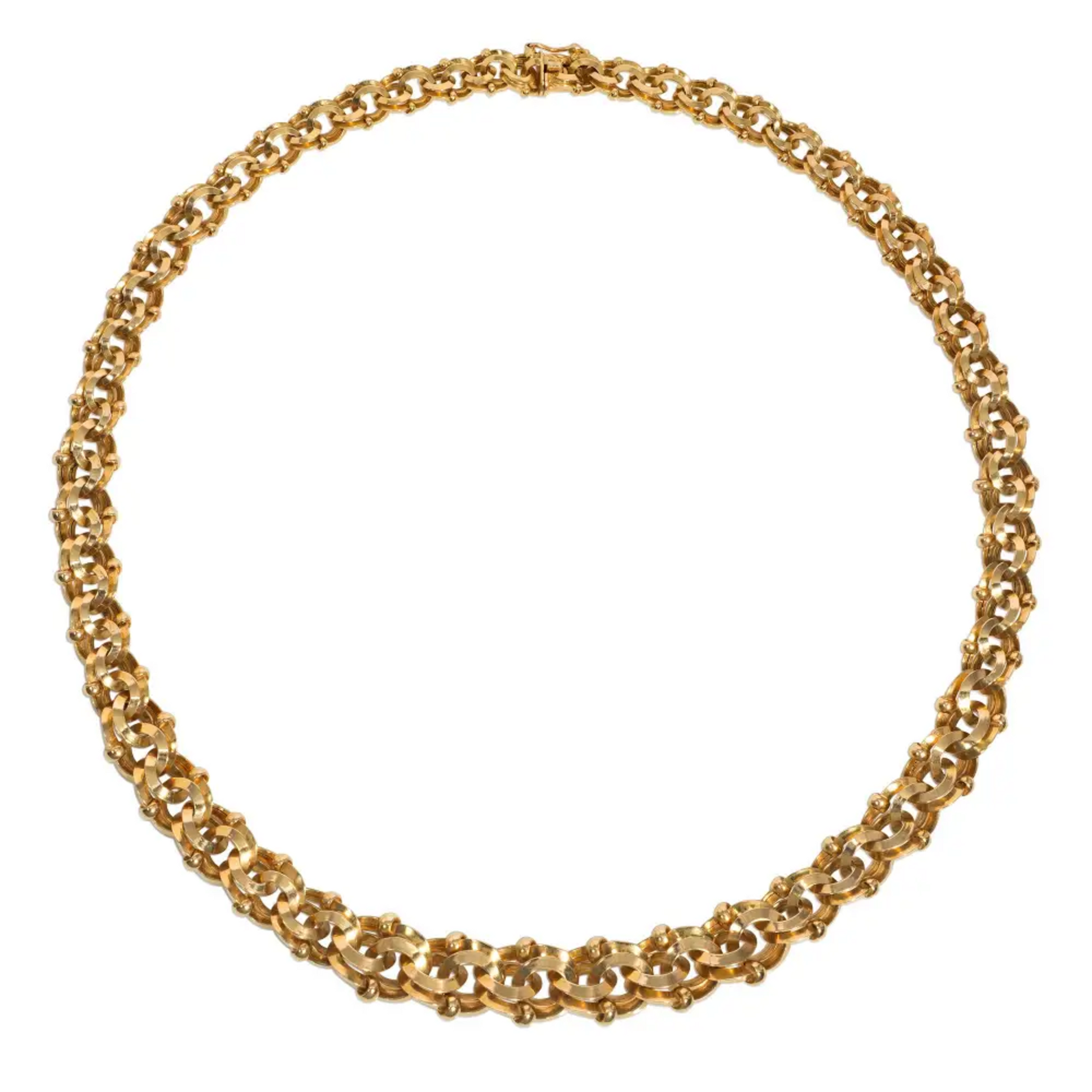 Victorian 18KT Yellow Gold Necklace front