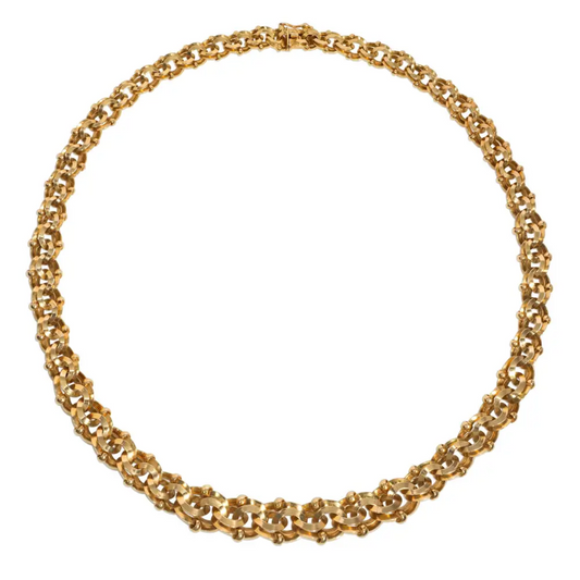 Victorian 18KT Yellow Gold Necklace front