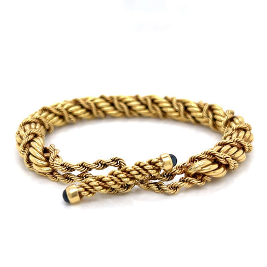 Tiffany & Co. 1960s 18KT Yellow Gold Sapphire Bracelet back