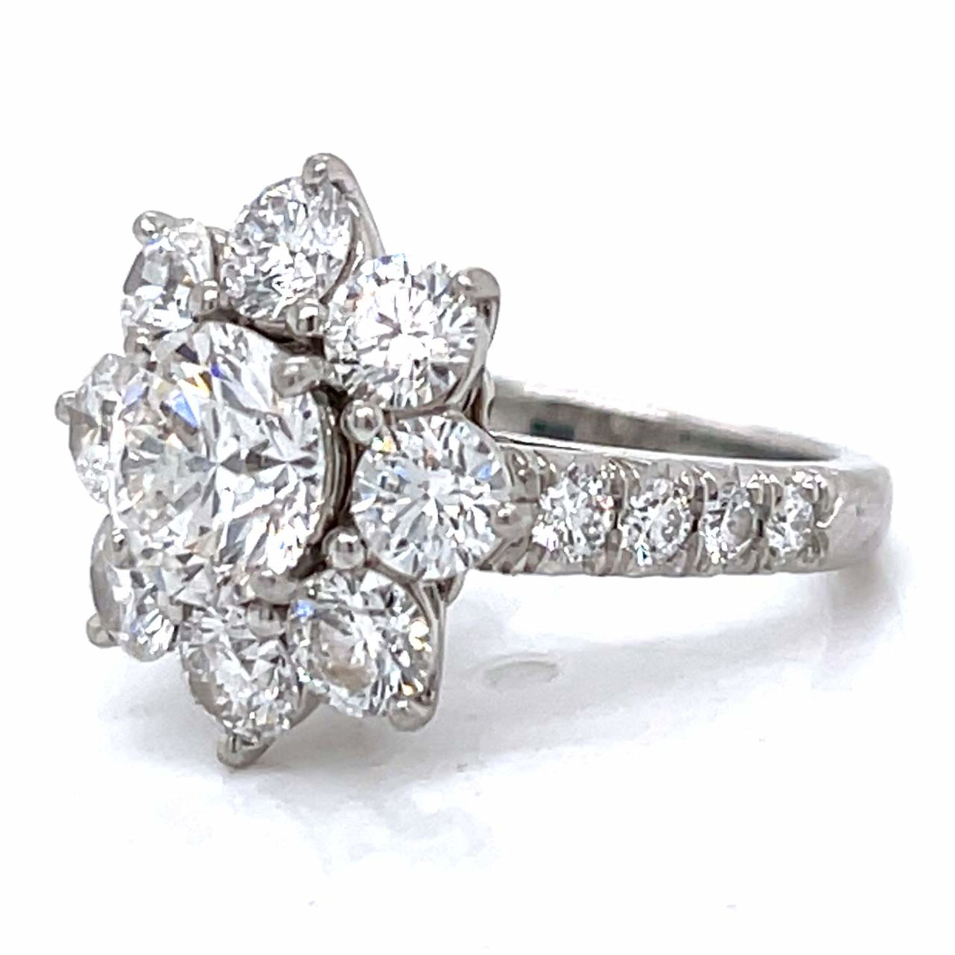 Harry Winston Post-1980s Platinum Diamond Ring side