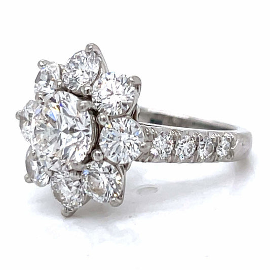 Harry Winston Post-1980s Platinum Diamond Ring side