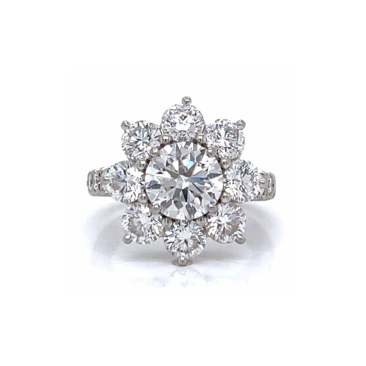 Harry Winston Post-1980s Platinum Diamond Ring front