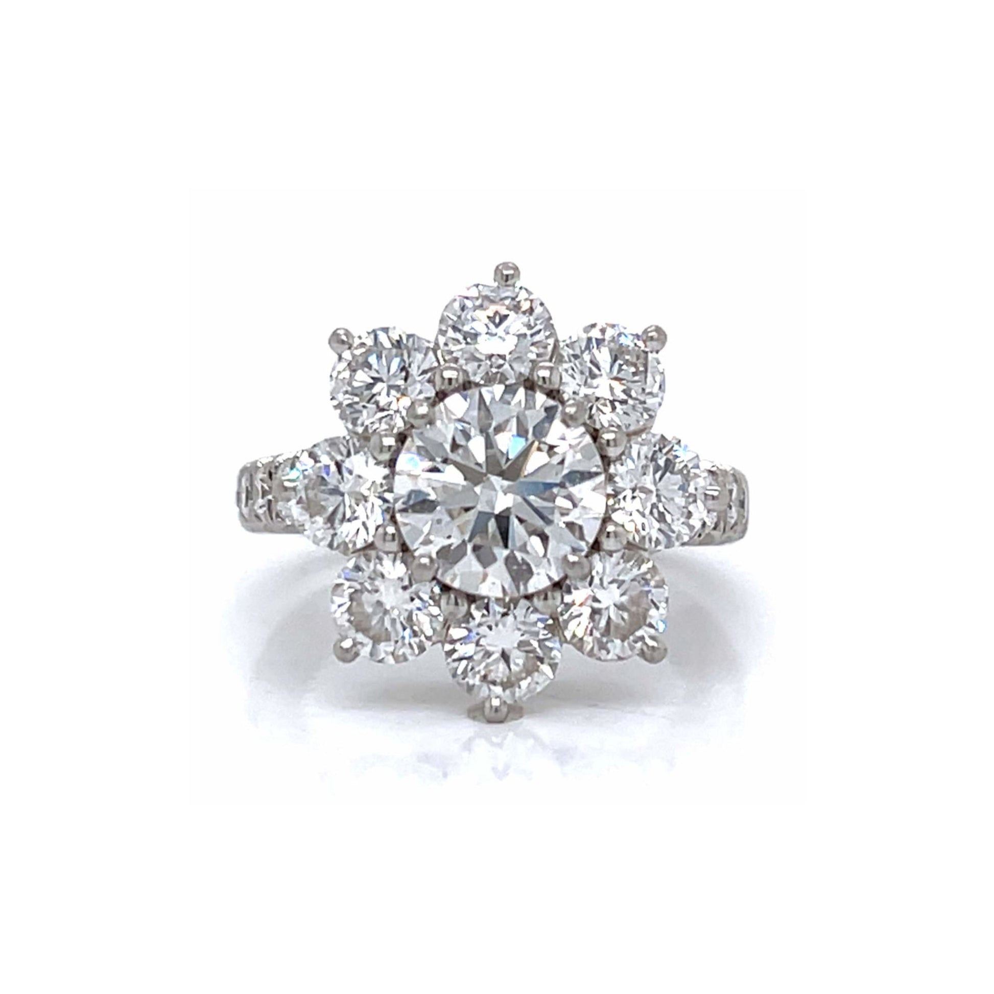Harry Winston Post-1980s Platinum Diamond Ring front
