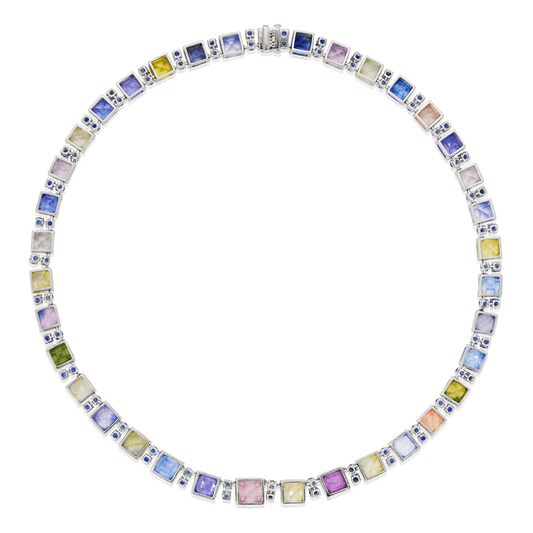 Oscar Heyman Bros. 1940s Platinum Sapphire Necklace back