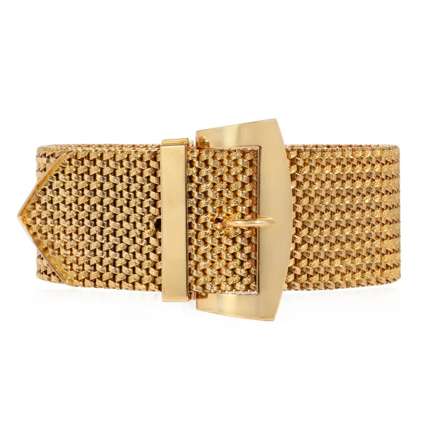 French 1950s 18KT Yellow Gold Bracelet front